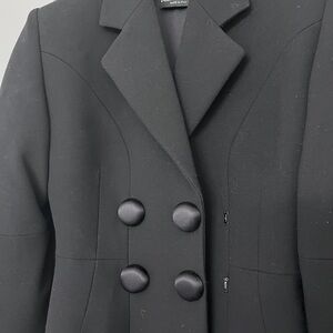 Black Double-Breasted Women's Coat
